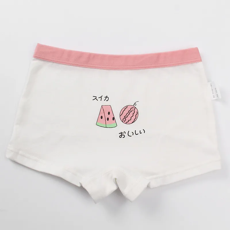 4pcs lot Girls Underwear Teenage Pure Cotton Panties Girl Watermelon Print  Boxers Children Princess Shorts Underpants Baby 210318262T