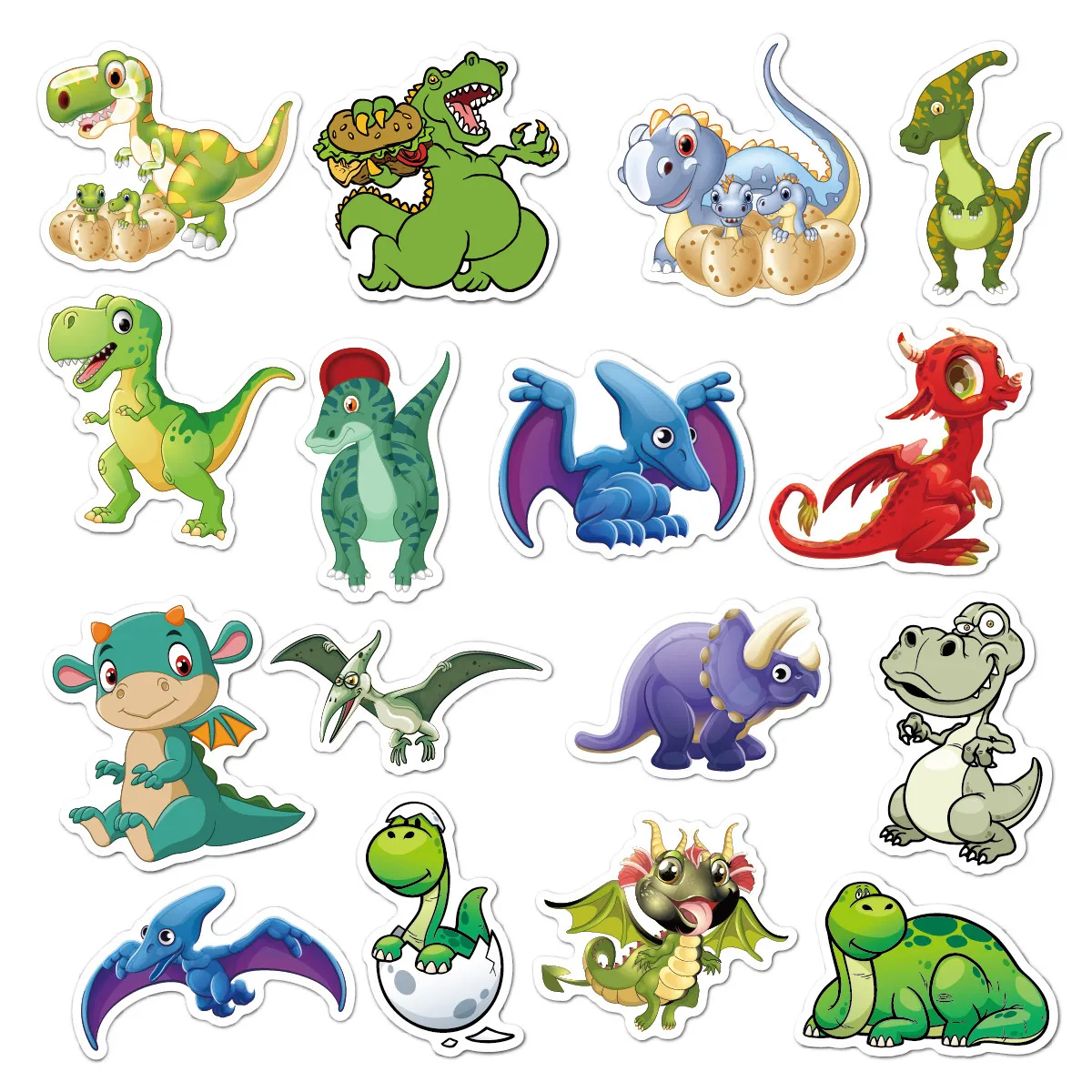 Dinosaur stickers. Planner stickers. Printable stickers