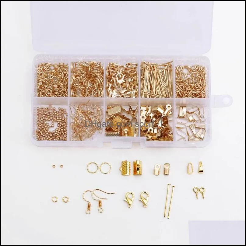 Alloy Accessories Jewelry Findings Set Jewelry Making Tools Copper Wire Open Jump Rings Earring Hook Jewelry Making Supplies Kits 766