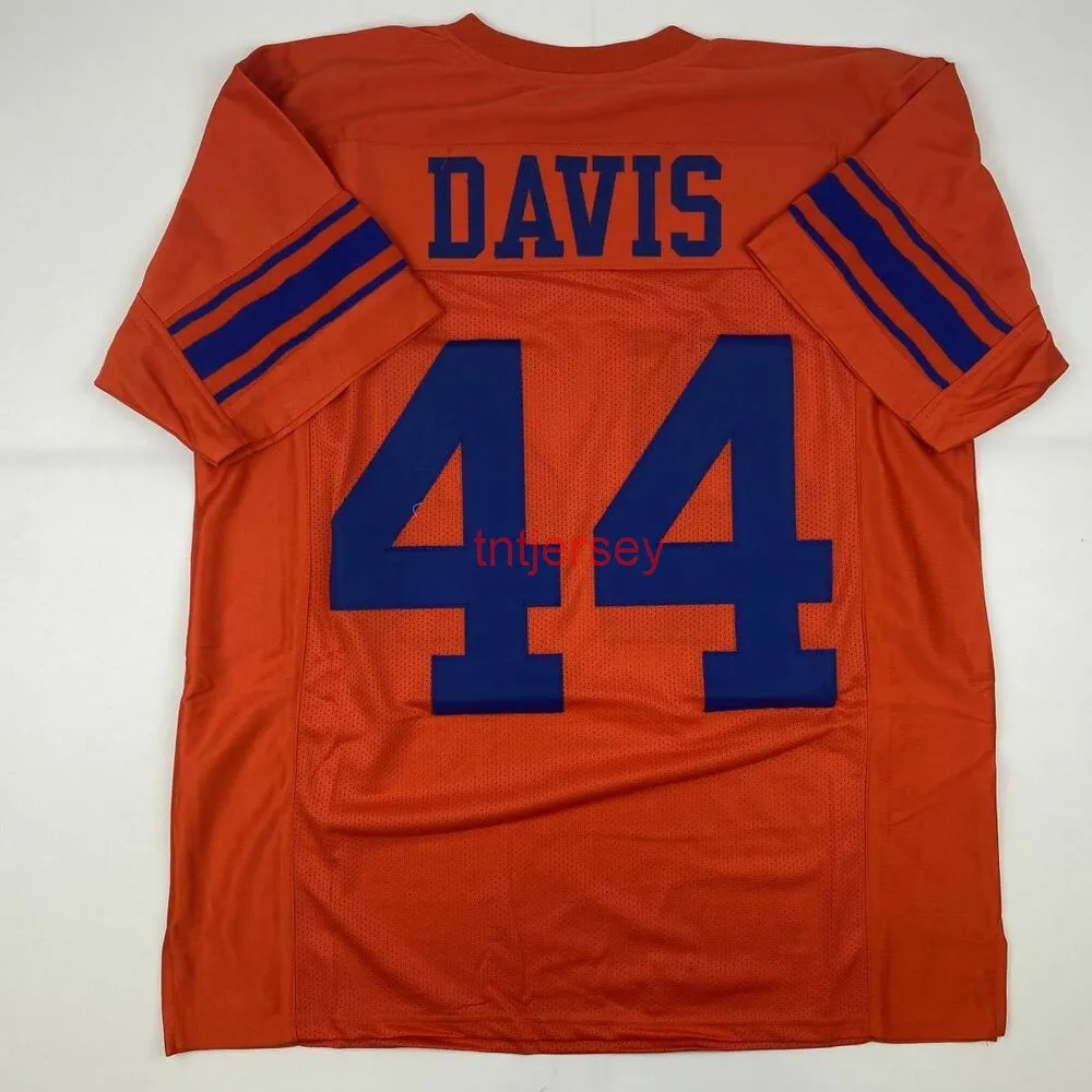 CUSTOM Nouveau ERNIE DAVIS Syracuse College Orange Cousu Maillot de Football AJOUTER N'IMPORTE QUEL NUMÉRO DE NOM