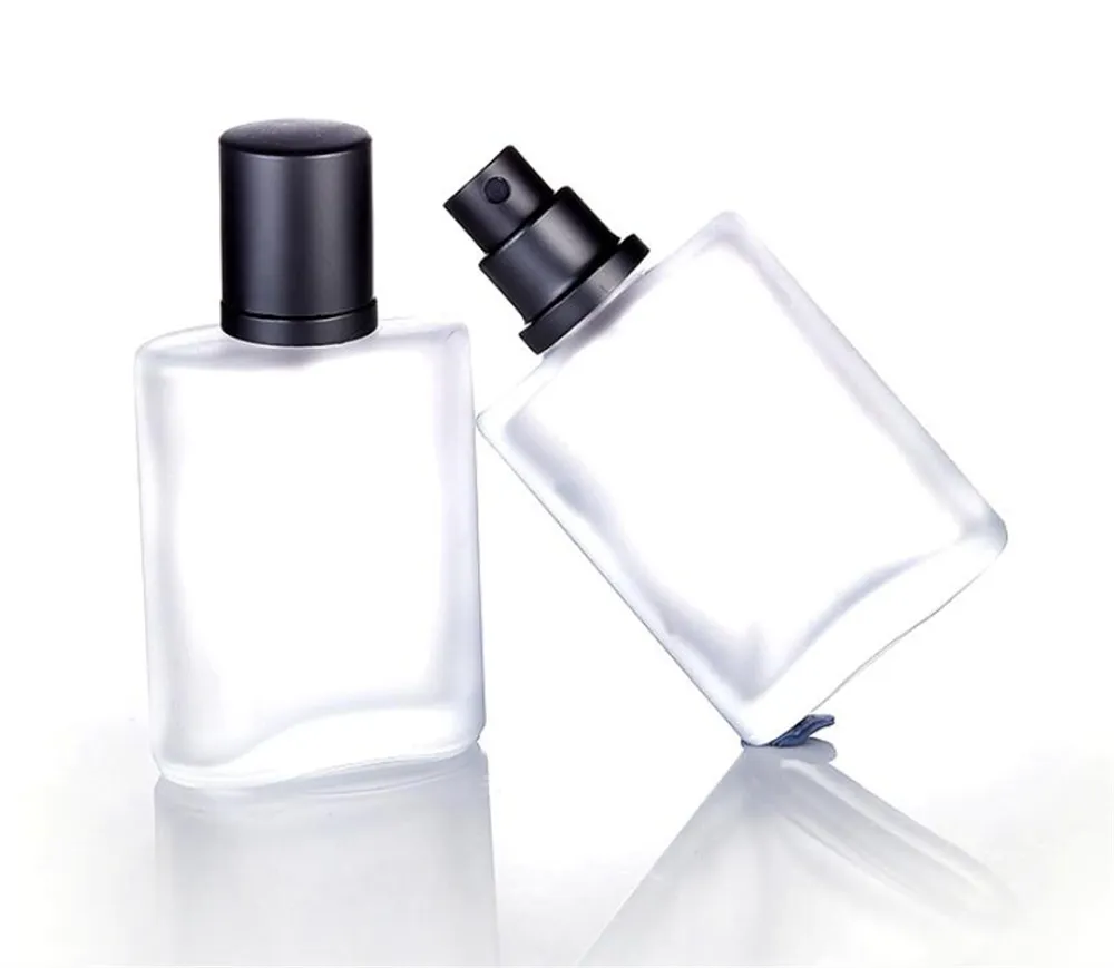 50ml / 1.69 oz boş buzlu cam sprey şişeleri parfüm atomizer, doldurulabilir ince sis