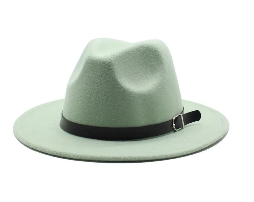 Par Fur Hat Gentleman Sir Flat Eaves Kostym Breda Brim Men Kvinnor Mode Top Hats