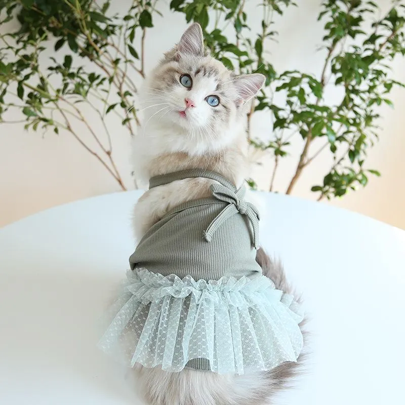 Summer Korean Sling Mesh Skirt For Cats Fashion Tulle Cat One