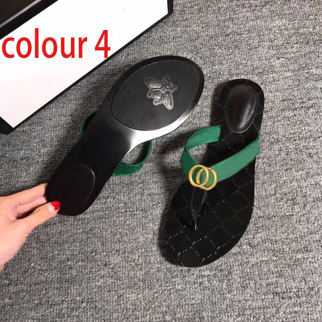 Classic Men slippers Big Summer Rubber bottom women shoe beach Slides letter Flat slipper designer shoes Metal button sandals Lazy lady Loafers Flip flops size 35-45