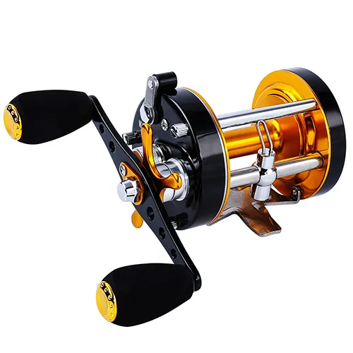 6 + 1BB Trolling Fishing Reel 4000 5000 6000 EVA Handvat Rechterhand Baitcasting Rollen Sandwater Carp Sea