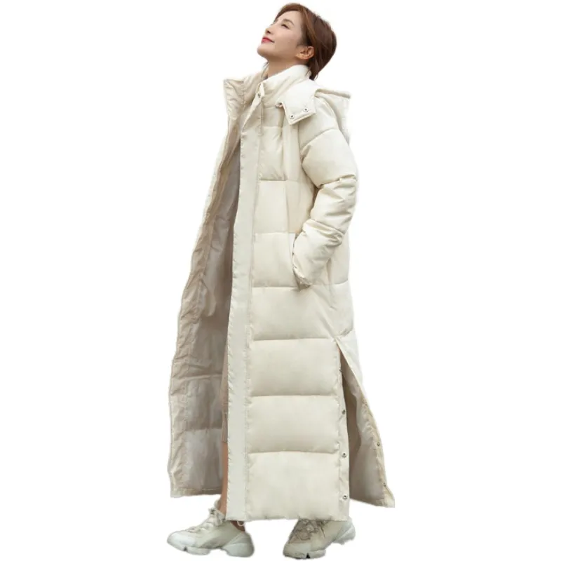 2022 New X-long Parka con cappuccio Giacca moda donna Casual Cappotto invernale in cotone spesso piumino Donna Capispalla caldo