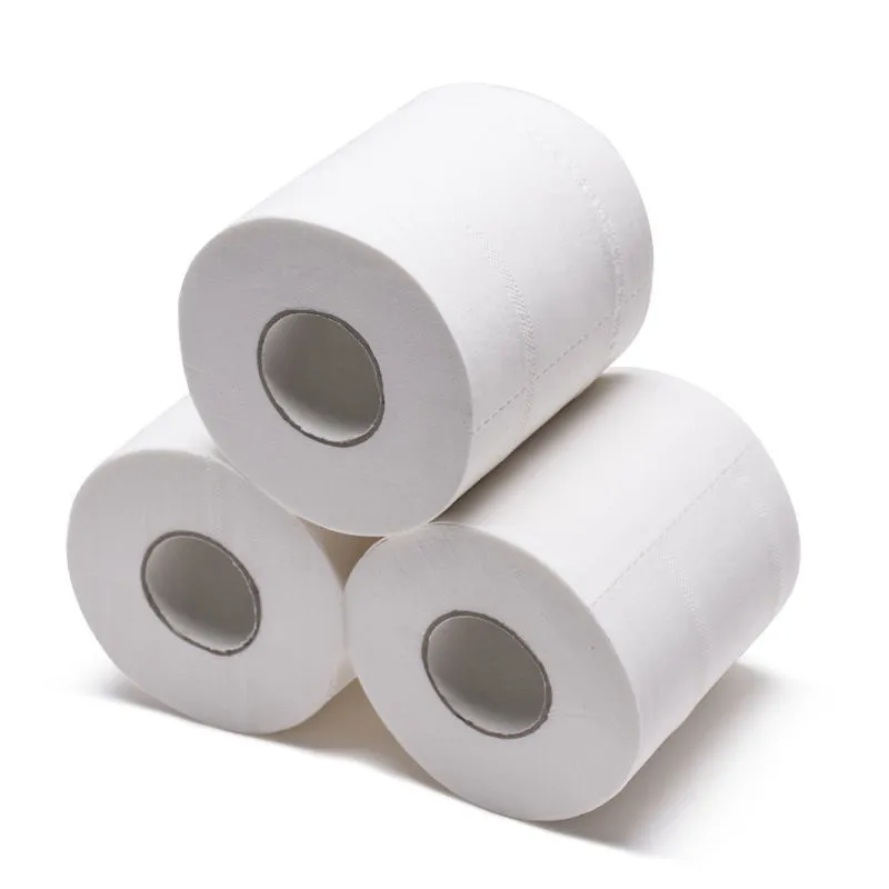 Guardanapos Branco Papel higiênico Rolls Tissue Pack de 10 rolos / lote 3ply toalhas domésticas