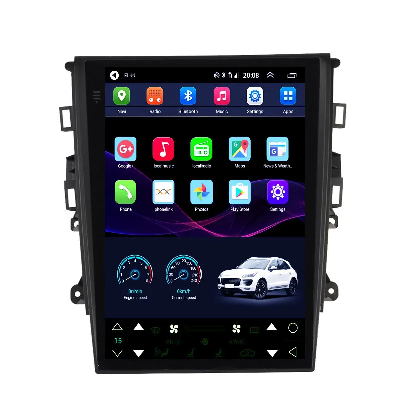 Lecteur Dvd de voiture 2 Din Radio 9.7 pouces LCD écran tactile Auto stéréo pour Ford Mondeo 2012 USB AUX contrôle de roue lien miroir