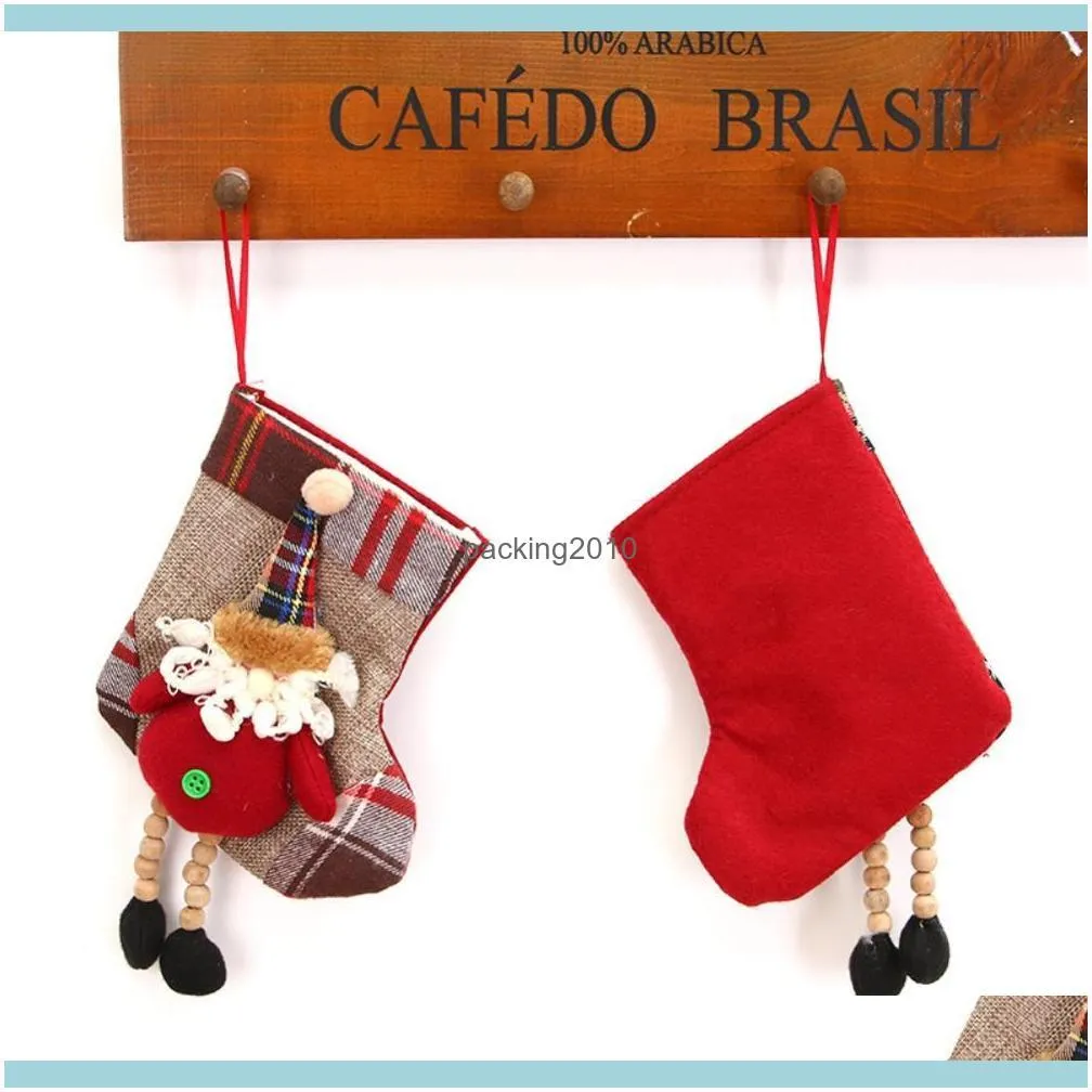 Christmas Stockings Decorations Candy Socks Party Gifts Bag Christmas Tree Ornaments1