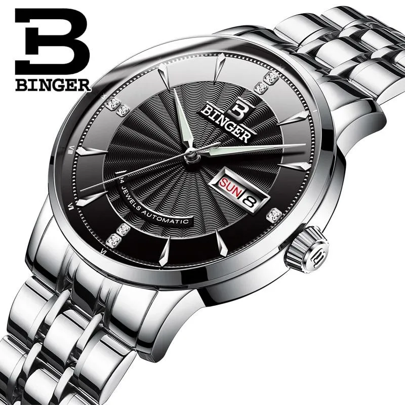 Switzerland Ultra-thin 9mm Business Mens Watch Male Automatic Mechanical Watches Relogio Masculino Wristwatches