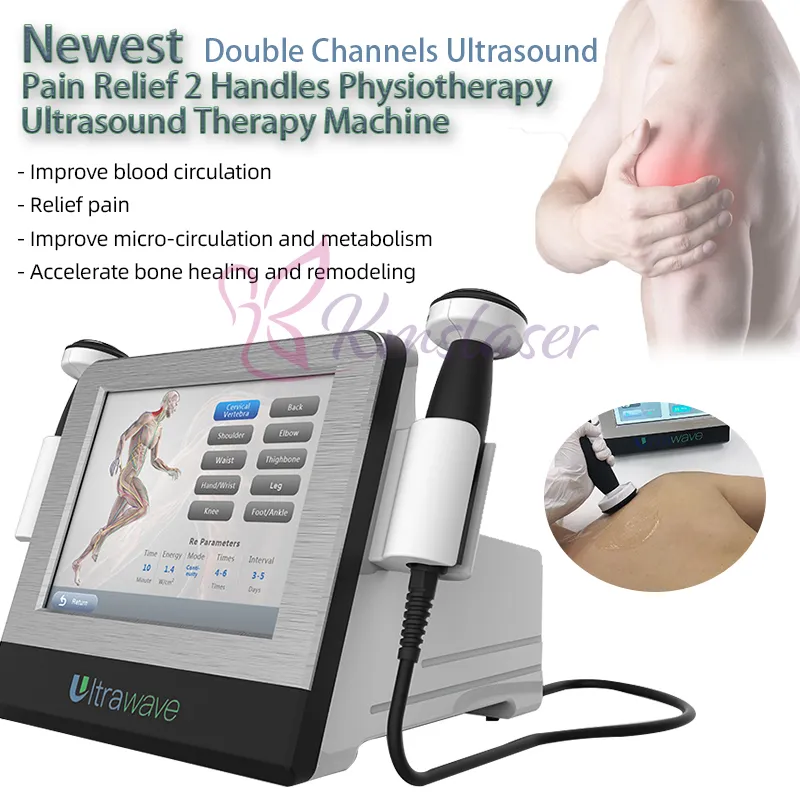 Portable Dwuosobowy Kanały Ultrasonograficzne Ultrasound Ultrave Heallawave Fizyczne dla Body Ból