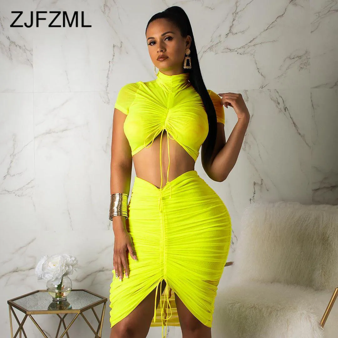 Yellow bodycon dress sales outfit