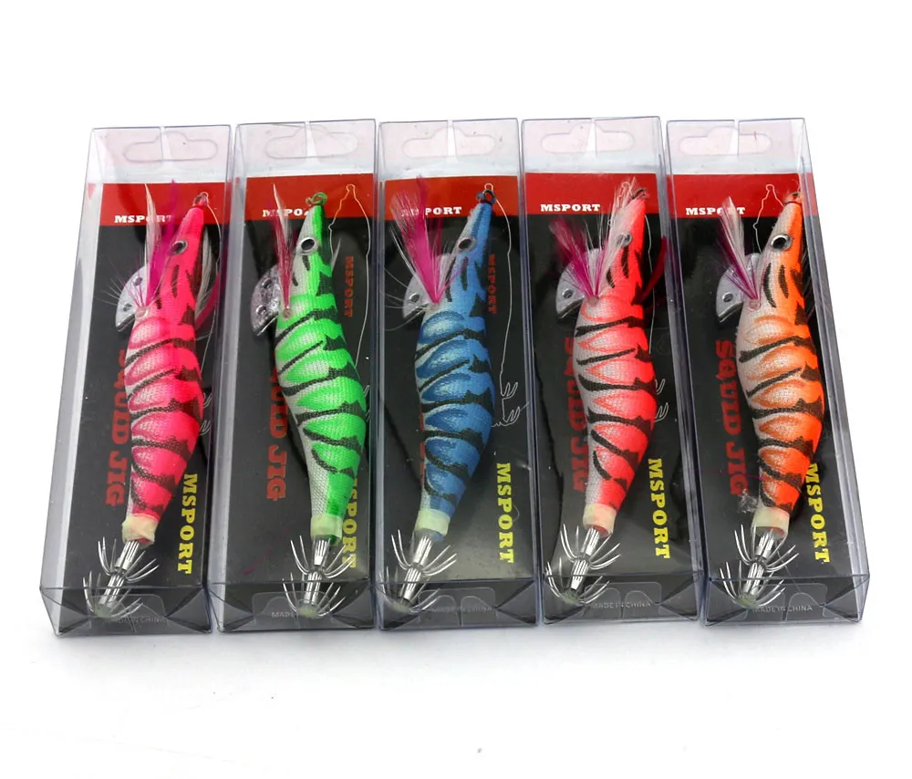 12cm 145g Squid Lure Fishing Jigging Octopus Squid Hook 30 Jigs