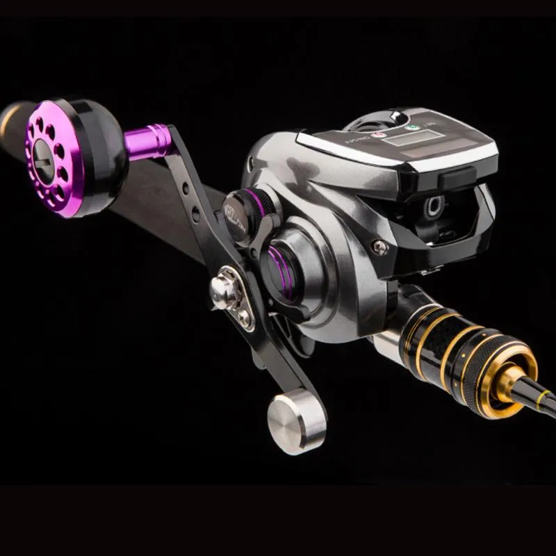 Contador de linha digital Alta velocidade Baitcasting Pesca Reel 18 + 1 rolamentos de esferas Esquerda / Roda direita com rolos de sistema de carregamento solar