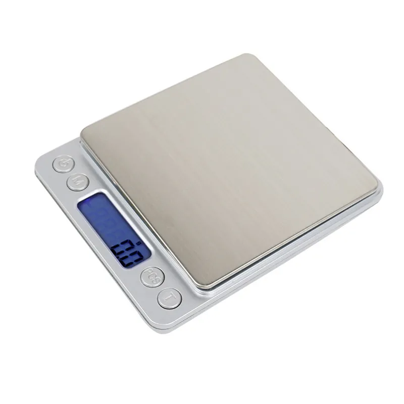 Multifunctional electronic scale with backlit kitchen baking 0.1g double tray jewelry scales