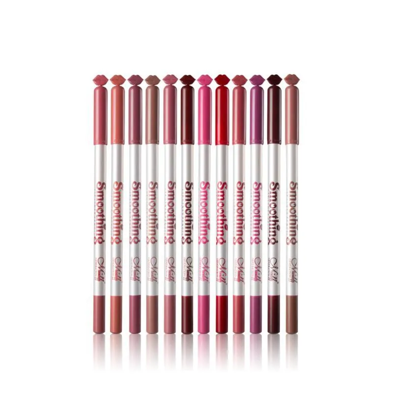 Läpppennor 12st/set foder penna matt lipliner utan blommande vattentät långvarig läppstift professionell makeup kit TSLM1