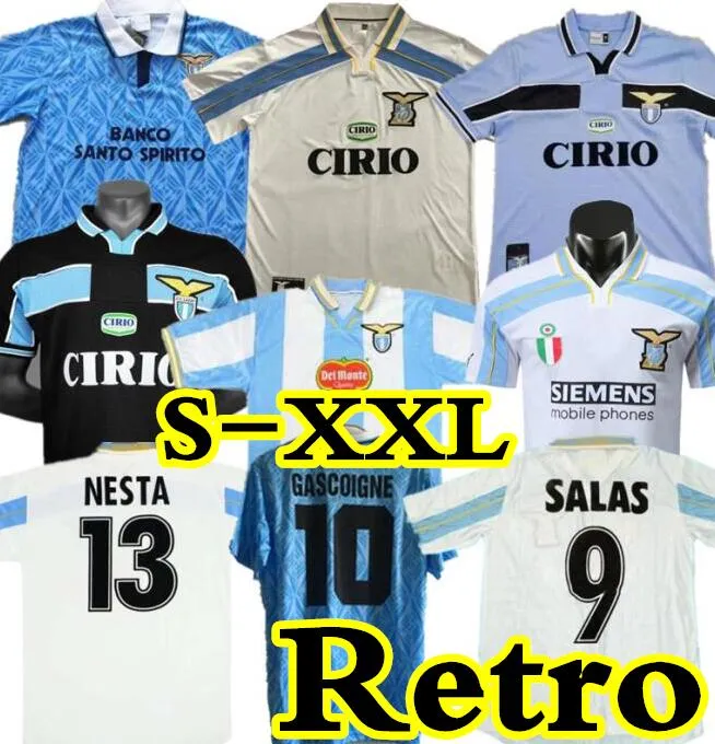 1999 2000 2001 LAZIOS Retro Jerseys KLOSE 11 SERGEJ 91 92 98 99 Voetbaltrui NESTA 13 maglietta da calciatore