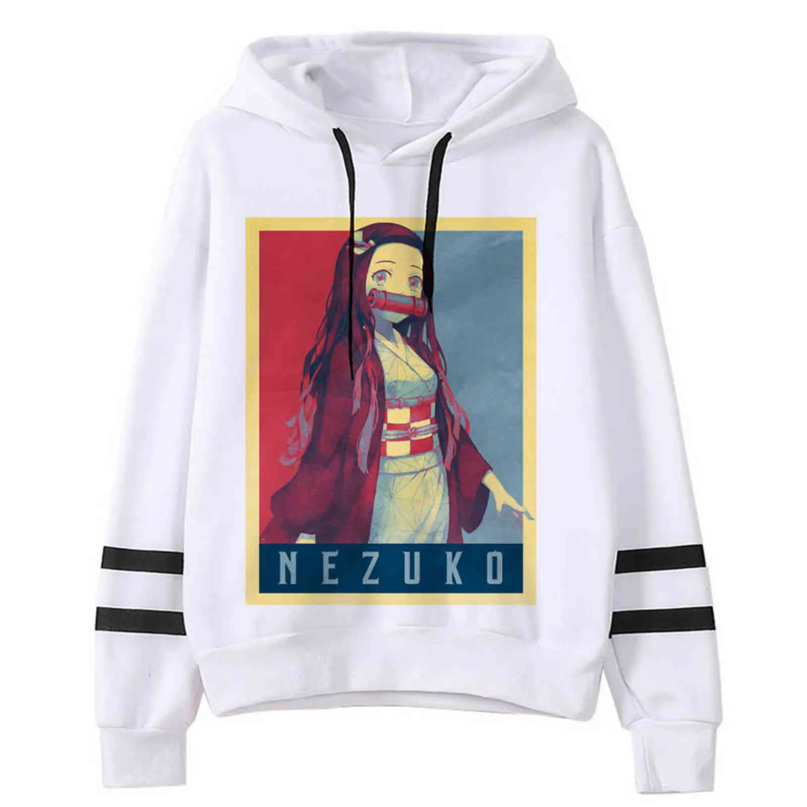 Demon Slayer Kimetsu No Yaiba Uomini/donne con cappuccio Anime unisex Estetica anni '90 Nezuko Zenitsu Tanjiro Felpa Casual Maschio Cappuccio Y211122