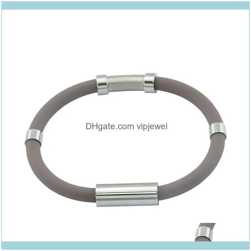 Winter Adjustable Anti-Static Bracelet Eliminate Body Static Magnetic Sports Wristband Silicone D02 20 Drop Bangle