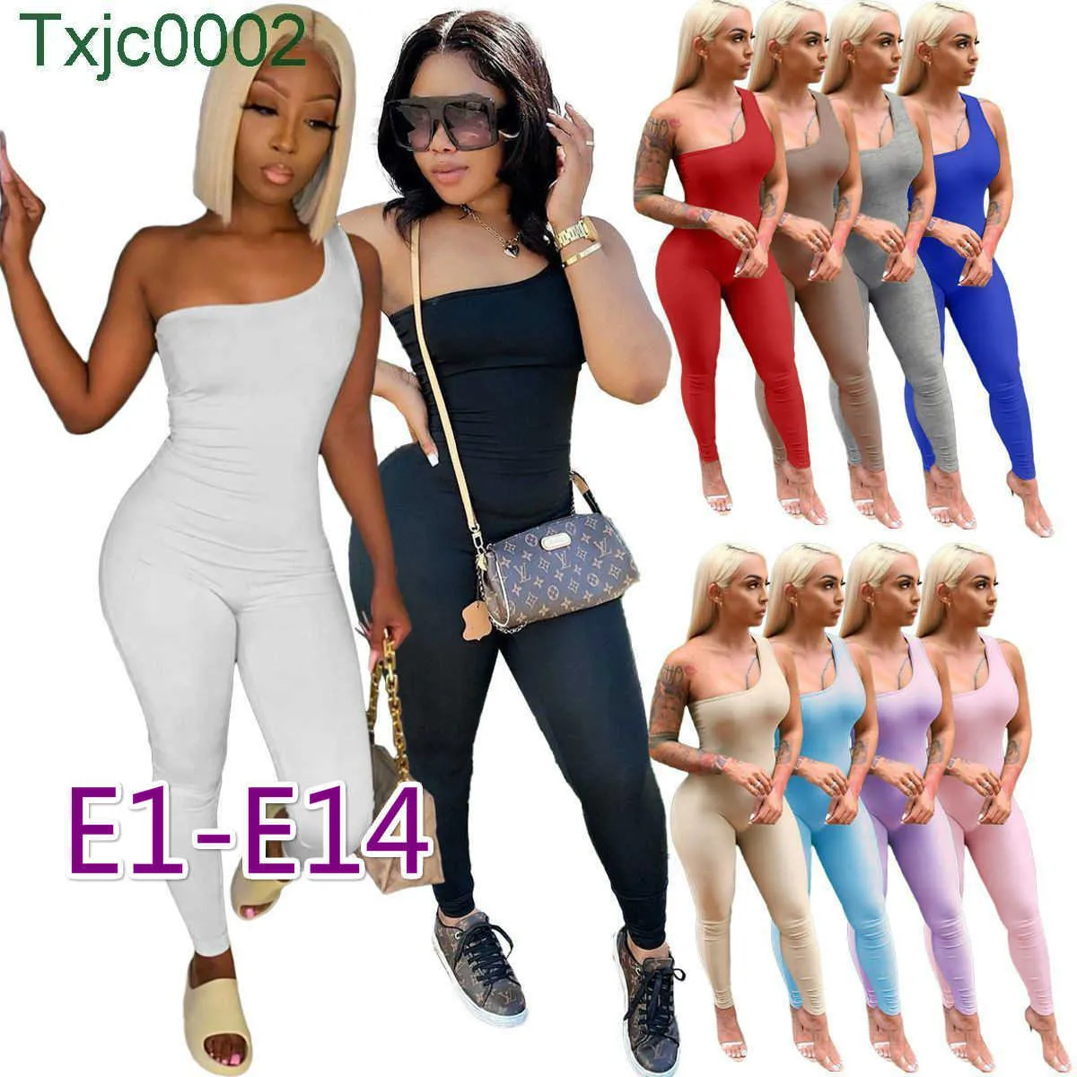 Mulheres Jumpsuits Designer Slim Sexy Cor Sólida Onesies Macacões Vesticulação V-Neck Zipper Macacões Bodycon Shorts Manga Curta Capris 65 Estilos