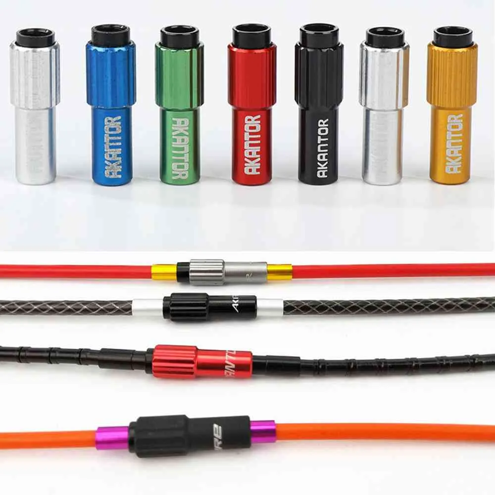 7 cores Road Bike Shofter Linha de Cabo Peças Regulador Micro Ajustável Parafusos MTB Freio Engrenagem Conector de Desfocador