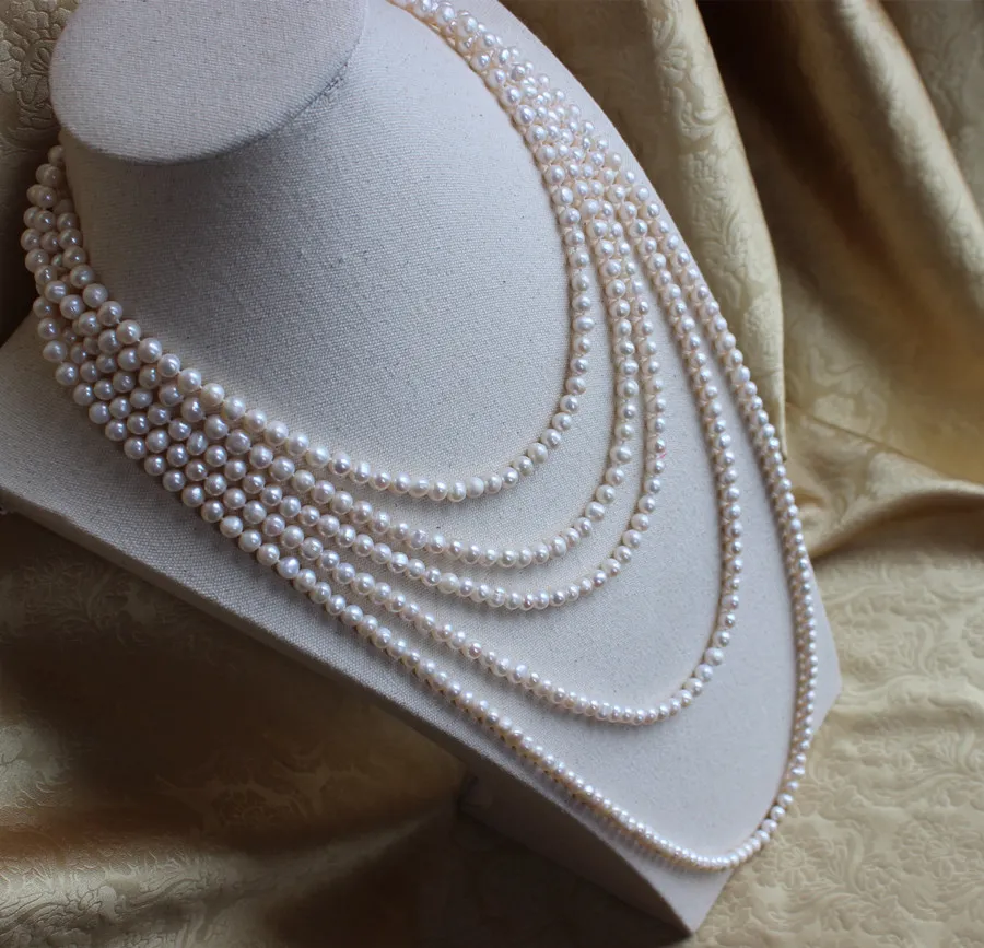Collier naturel noué à la main, 200cm de long, 7-7.5mm, forme ronde, couleur blanc rose, perle d'eau douce, chaîne de pull, bijoux à la mode