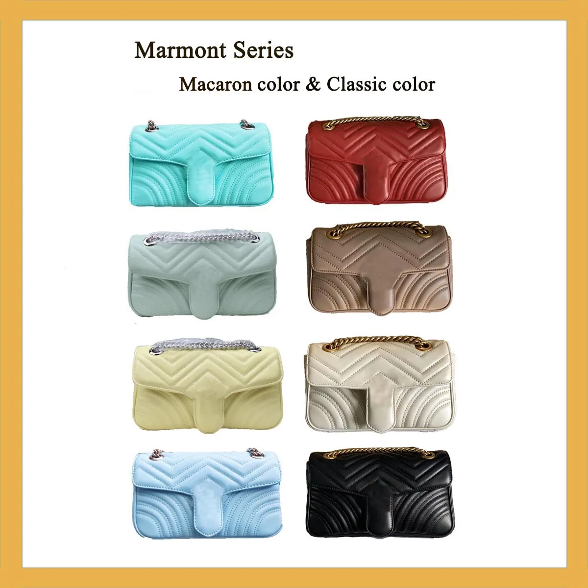 Marmont Designers sacs à bandoulière femmes sac à main sac à main de luxe sac en cuir matelassé dame bandoulière