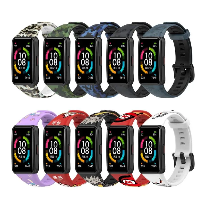 Cinturino in silicone morbido per orologio intelligente Cinturino regolabile per cinturino per Huawei Band 6 Pro / Huawei Band 6 / Honor Band6 Strap