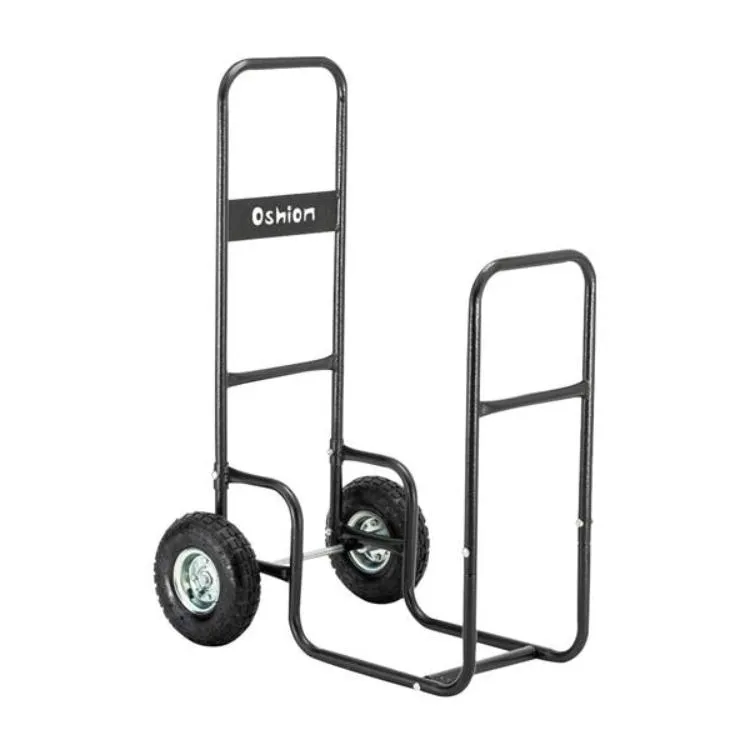 2022 Ferramentas de jardim Carrinho de lenha 220lbs com grandes rodas Lareira Log Rolling Caddy Tauler Mober Mober Ao Ar Livre Titular Indoor Holder Heavy Duty