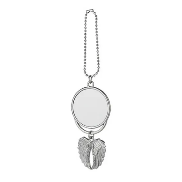 Sublimation Big Wings Colliers Favor Blanc Voiture Pendentif Angel Wing Rétroviseur Décoration Suspendus Charme Ornements RH4708