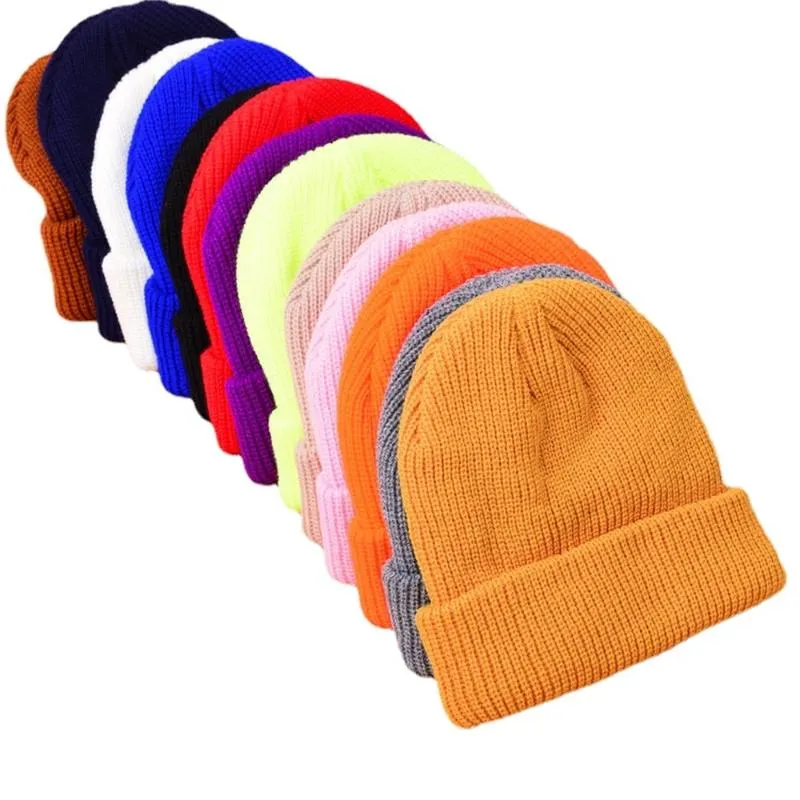 Boinas de lã de malha curta Cap de chapéu de cúpula infantil com abas de orelha Yuppie Skullies Beanies Sailor Winter Head Hood Bonnet quente