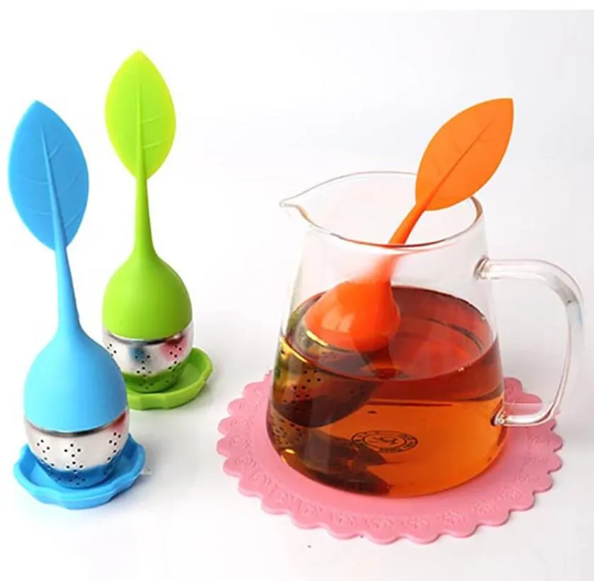 Tools Stainless Steel Tea Infuser Strainer Filter With Silicone Handle Safe Loose Leaf Teas Bags Diffuser Teaware Accessory