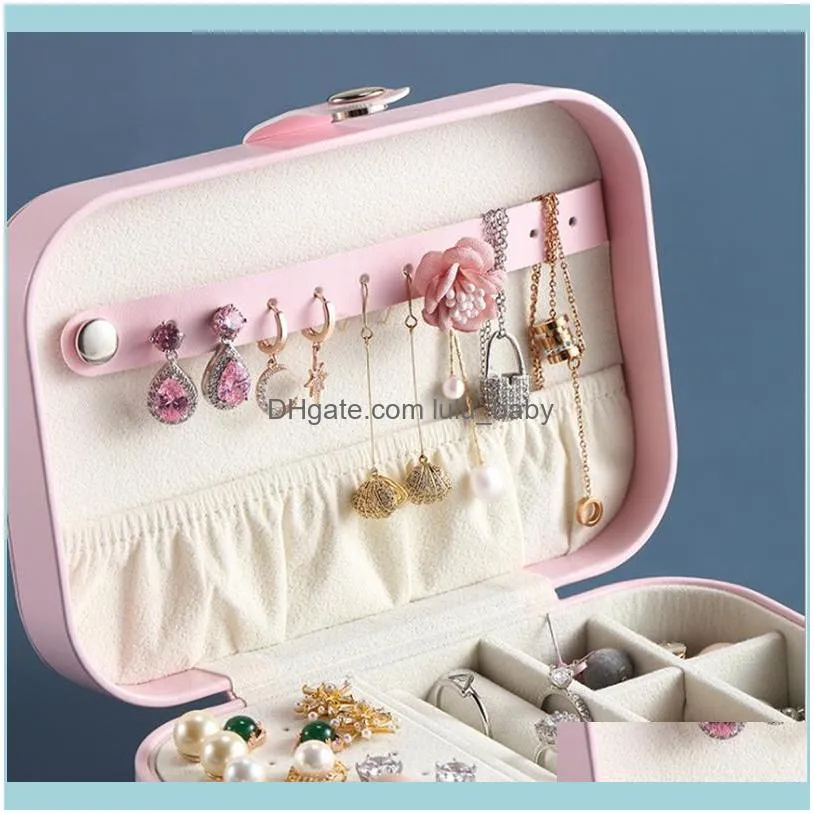Jewelry Pouches, Bags Travel Portable Box Earring Ring Necklace Lipstick Storage