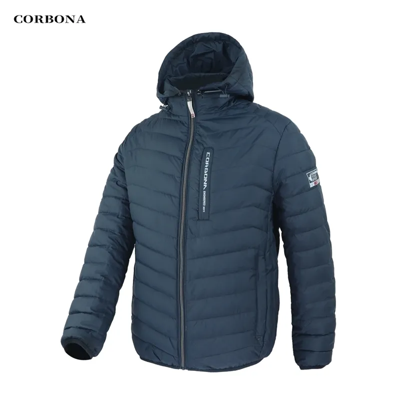 Corbona秋の男の冬のジャケットビジネスカジュアルな軽量選択された綿のwearchスポーツコートの特大サイズ男性服Homme 211204