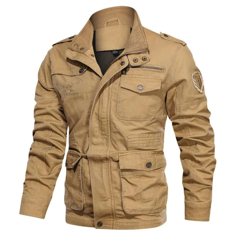 Mens tan military jacket on sale