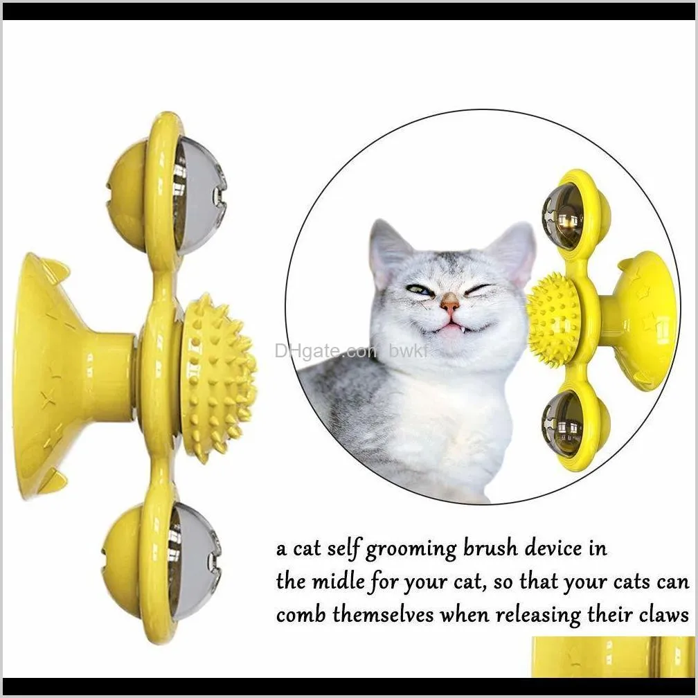 pet dog cat toy windmill toothbrush with catnip whirling turntable teasing scratching tickle ball puzzle toy pet products supply