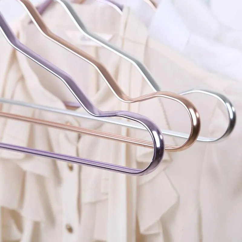 Space aluminum hangers alloy no trace clothing support household anti-skid clothes hanging windproof rust-proof cloth rack RH5067