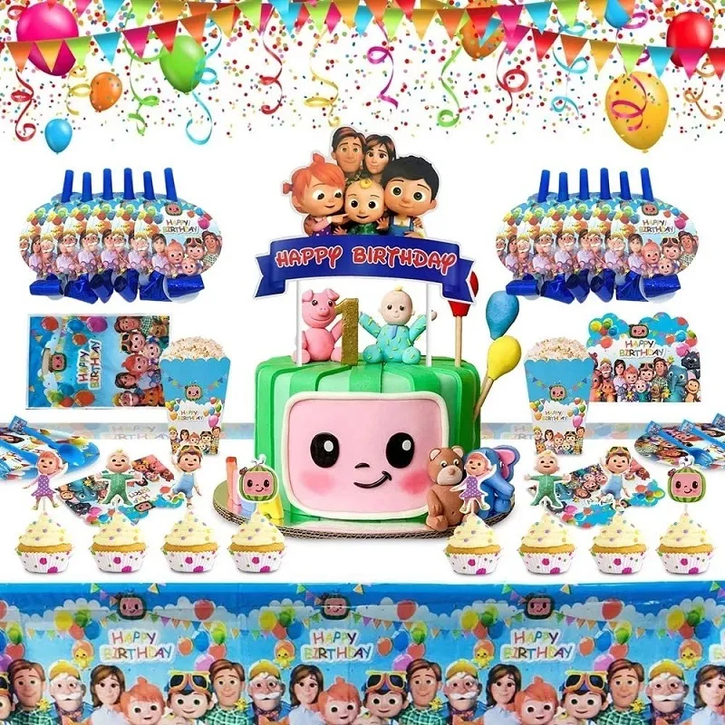 Decorazione di compleanno del partito 10pcs / set Borse regalo del  cocomelon Forniture per feste per bambini Carino Cocomelon decorazioni a  tema