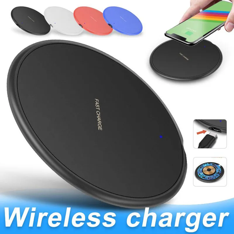 Wireless Chargers 10W Fast Charger For iPhone 11 Pro XS Max XR X 8 Plus USB Qi Charging Pad Samsung S10 S9 S8 S7 Edge Note 10 with Retail Box