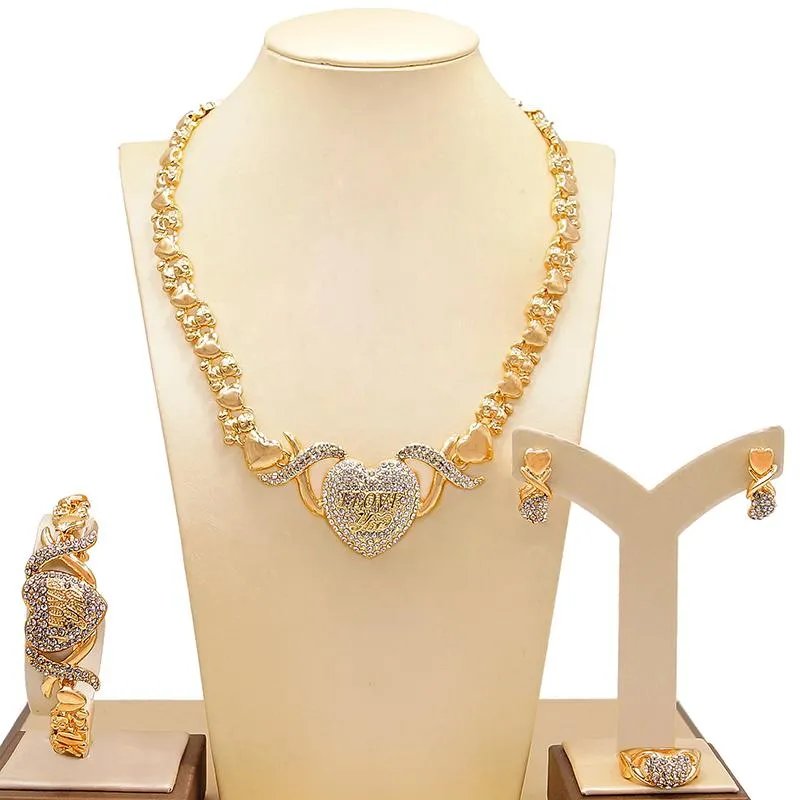 Earrings & Necklace Fashion Jewelry Set Wholesale Italian 18k Gold Plated  Luxury Bridal Accessories From Caiwenjili, $32.91 | DHgate.Com