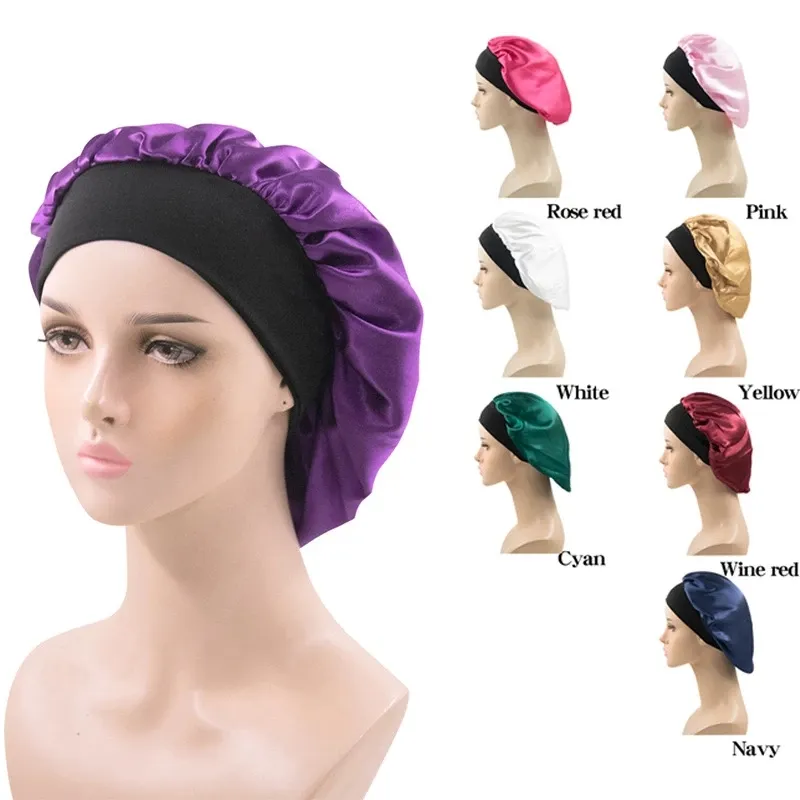 الراحة تزيين القبعات للنساء Turban Bonnets الأزياء المد واسعة - شاحنة الربيع الملونة nightcap للبالغات النساء أربعة مواسم