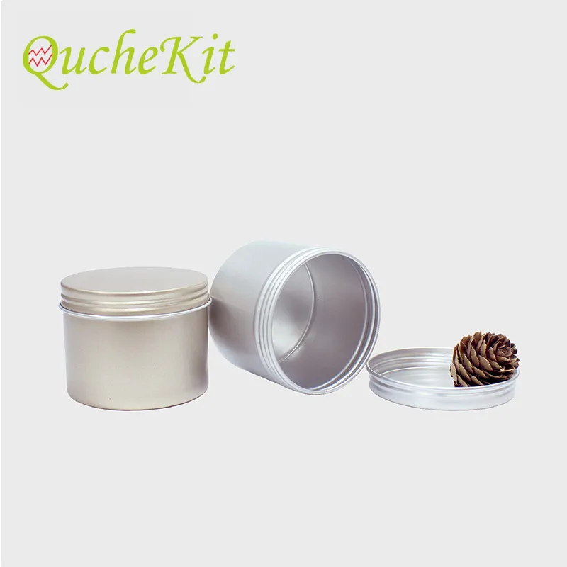 Bocaux de stockage de pots vides avec couvercle en vrac Boîtes rondes de récipient de bougie pour le récipient cosmétique de crème de bricolage