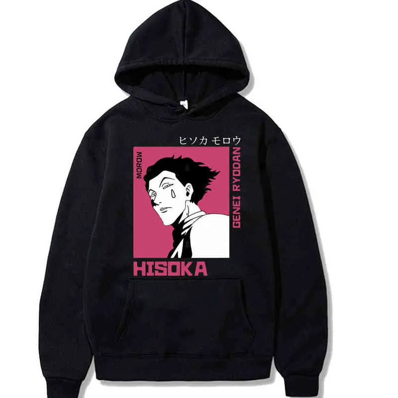 Hunter X Hunter Fashion Felpa con cappuccio Anime giapponese Uomo hisoka Felpe divertenti Cartoon Cool Streetwear Coppia Hip Hop Top Uomo H1227