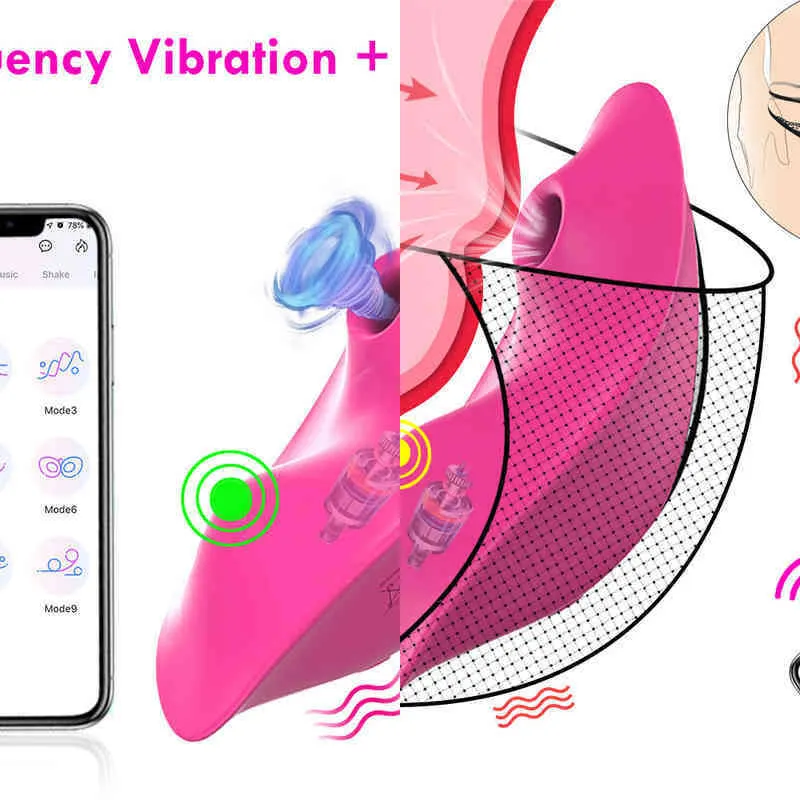 Nxy Vibrators Vibrador de cucción Используя Mariposa Para Mujer, Consolador Inalámbrico Con Control Remoto Por Allokación, Брагас, Juguetes Sexuales Para1209