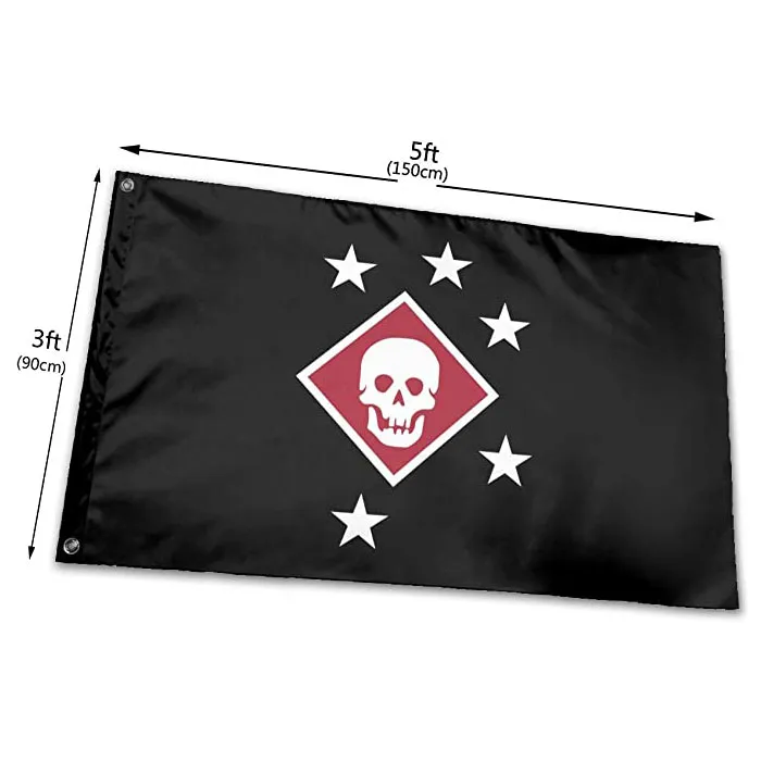 Marine Raiders drapeau couleur vive résistant aux UV Double couture décoration bannière 90x150cm impression numérique en gros
