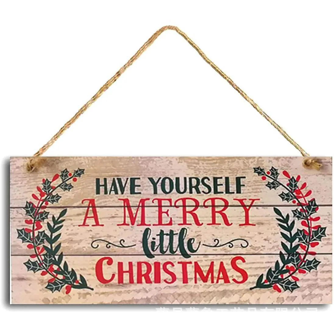 Cartello da appendere alla porta di Natale e Capodanno. Ornamento per l'albero di Natale in legno. Decorazioni per la casa. Forniture per feste via mare