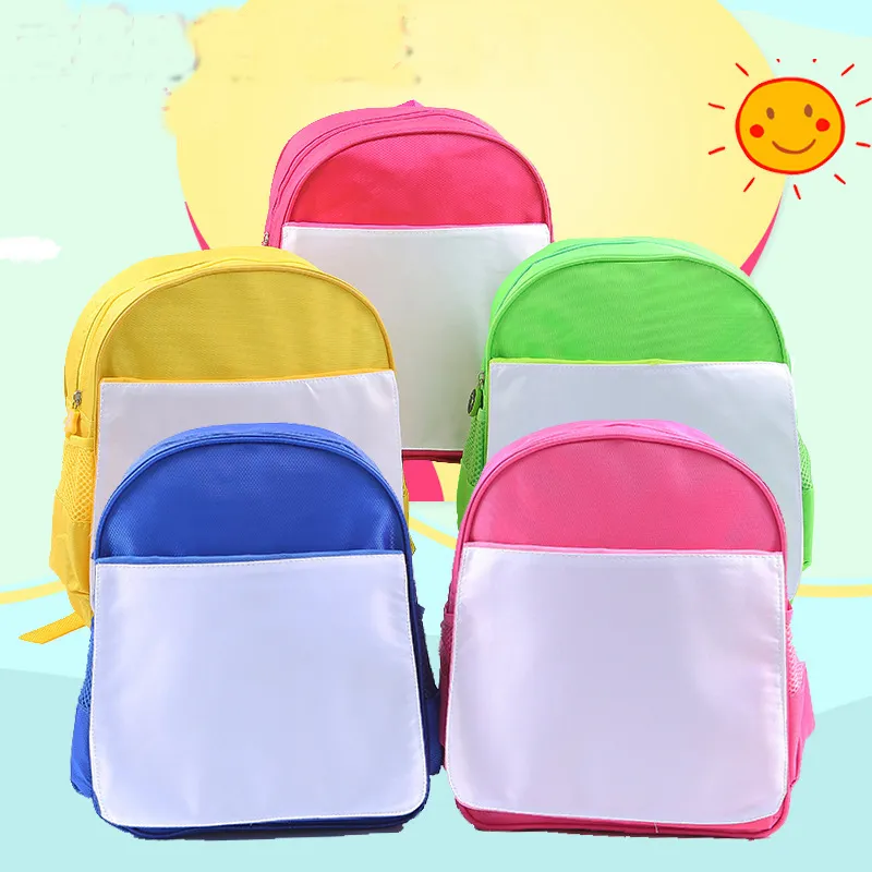 Blank Sublimation Shoulder Bag Kids Student SchoolBag Book Packs