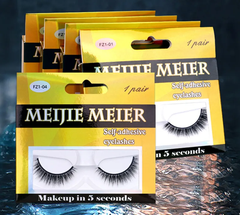 Self-adhesive Natural False Eyelashes Soft Light Fake 3D Mink Lashes Eyelash Extension Cruelty Free Makeup in 5 Seconds