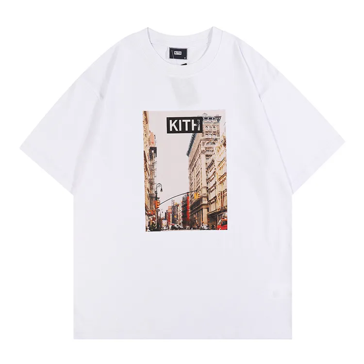 Kith Tom ve Jerry T-Shirt Tasarımcı Erkekler Kadınlar Günlük Kısa Kollu Susam Sokak Tee Vintage Moda Giysileri Tee Groar Tee Üst Boyutlu Adam Şort W4