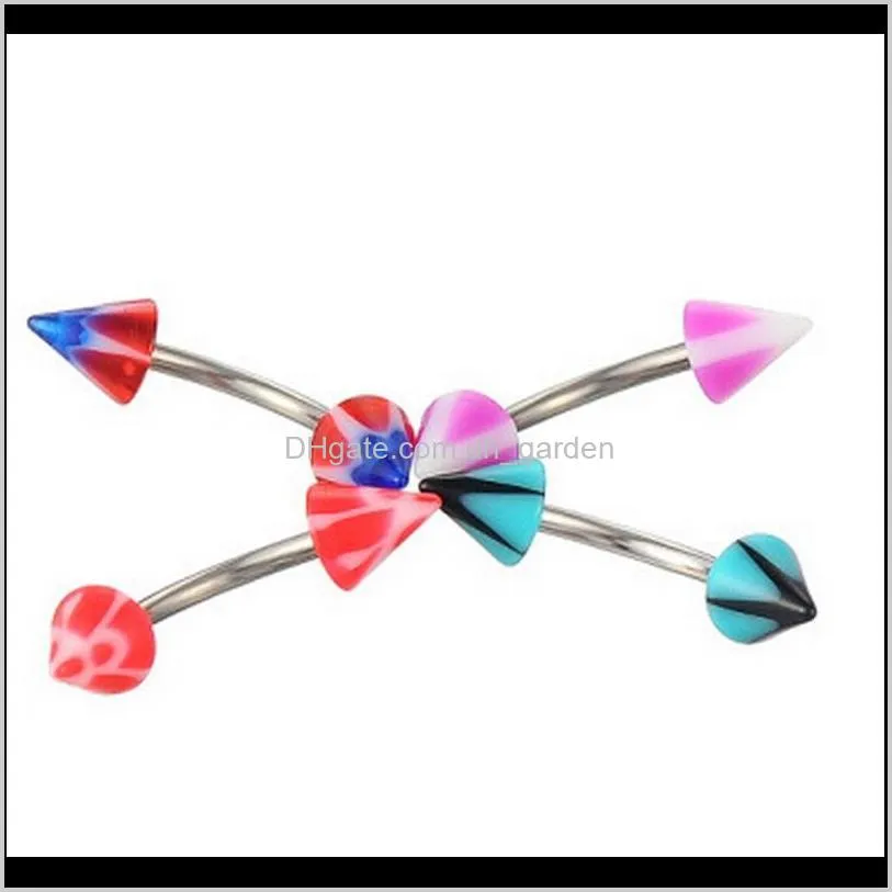 promotion 110pcs mixed models/colors body jewelry set resin eyebrow navel belly lip tongue nose piercing bar rings